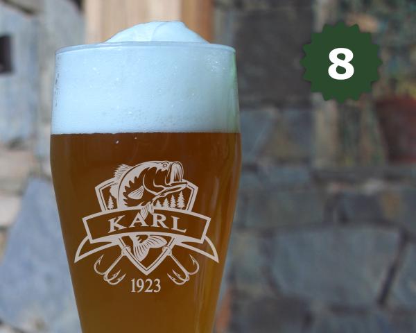 Weizenbierglas Fisch
